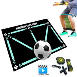 Tapete de treinamento de futebol durável antiderrapante dobrável crianças adultos drible esteira de treinamento de futebol equipamento ao ar livre indoor - Image 1