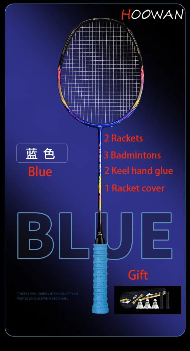 Raquete de Badminton Full Carbon Profissional Ultraleve 5U 18-30LBS
