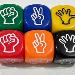 Design criativo Mora Dice, jogo de adivinhação de dedos, jogo de bar KTV, material de resina verde, 2x2 cm, 5 pcs por lote - Image 4
