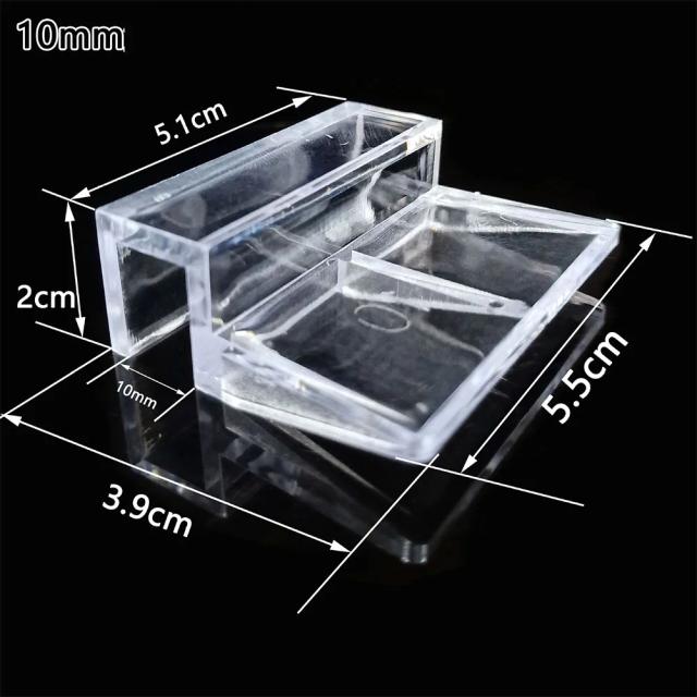 Suporte Universal para Tampa de Aquário Acrílico Transparente - Clips de Vidro em Diversos Tamanhos (6mm, 8mm, 10mm, 12mm) - Conjunto com 4 Peças