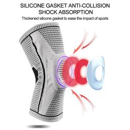 LOOGDEEL-Joelheiras Acolchoadas de Silicone para Homens, Patella Brace, Joelheira, Protetor, Corrida, Voleibol, Fitness, Basquete, Engrenagem - Image 4