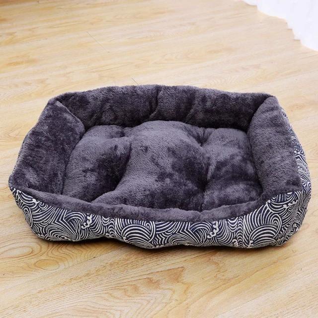 Cama Plush Pet Bed: Sofá Ultra Macio e Lavável para Cães e Gatos