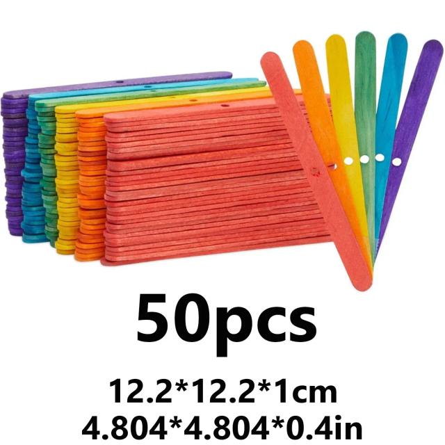 Conjunto Artesanal de Velas de Madeira com Pavio Colorido e Suporte – 50 Peças Decorativas em Arco-íris