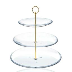 Bolo e Cupcake Plate Stand Rod, 3 Camadas, Suporte para Festa de Casamento, Bandeja De Sobremesa, Frutas e Sobremesas Prato, Stand Rod - Image 1