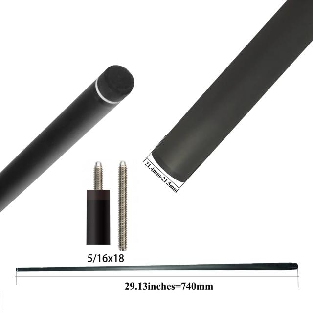DAVID LOMAN Eixo de Fibra de Carbono PRO Cônico para Bilhar e Snooker