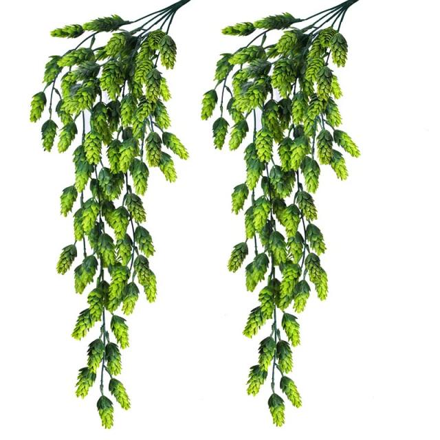 Guirlanda de Hops Artificial, Decoração de Casa Elegante com 2 Peças de 80cm