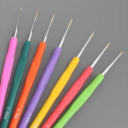 Colorido Soft Shank Crochet Hook Ferramentas de tricô DIY Ganchos finos de lã Conjunto completo Lace Knitting & Crochet Agulhas Acessórios - Image 1