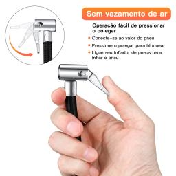 Extractme pneu inflator mangueira da bicicleta motocicleta carro pneu ar inflator mangueira inflável bomba tubo de extensão mandril ar com conector - Image 3