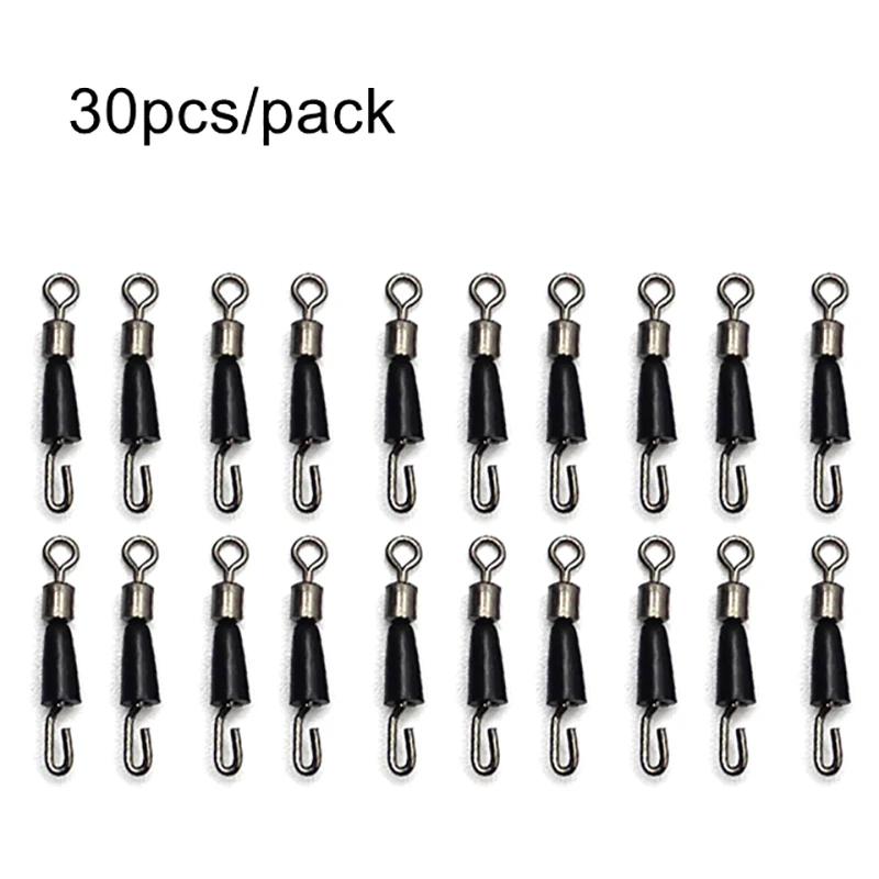 30pcs Equipamento De Pesca Conector Alimentador Acessórios De Pesca Giratória Snaps Para Carpa Carpa Pesca Quick Change Alimentador Swivels Método - Image 1