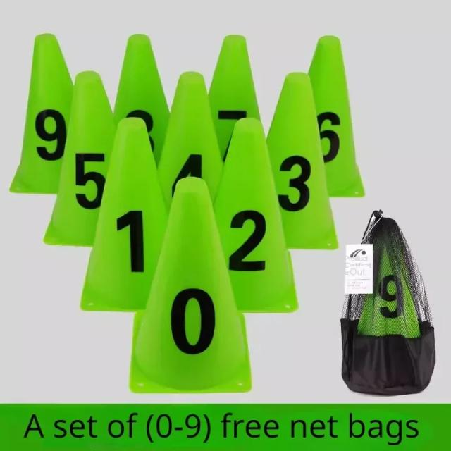 Conjunto de Cones de Disco para Treinamento de Agilidade e Jogo de Futebol com Equipamento Multi Esporte de 23cm