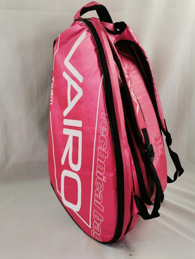 Bolsa VAIRO-PVC para Padel e Tênis de Praia - Mochila de Armazenamento para 6 a 8 Raquetes, Fibra Durável, 2024