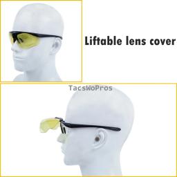 Óculos Táticos Resistentes ao Impacto, Tiro Paintball Goggles, Proteção UV, Caça ao ar livre, Caminhadas Óculos de sol, 3 Lens - Image 4