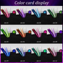 Colorido camaleão glitter cromo espelho em pó efeito metálico y2k espelho mágico decoração esfregando pigmento floco manicure accessorie - Image 4