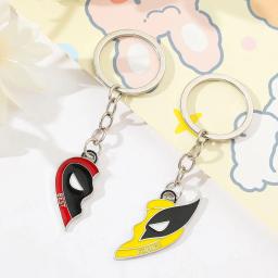 Marvel Movie Keychain Set para Melhores Amigos, Deadpool e Wolverine Colar, Split Heart Matching Pingente, Fãs Acessórios Presente, 2pcs - Image 5