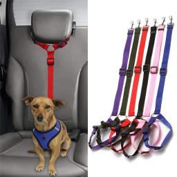 Ajustável Car Seat Belt para Pet, Arnês Veículo, Lead Clip, Alavanca de Segurança, Tração Dog Leash Acessórios, Gato - Image 3