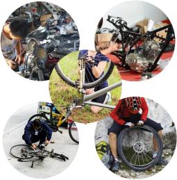 Kit de ferramentas de reparo de bicicleta de montanha em aço carbono, 16 em 1, ferramentas essenciais para manutenção rápida e fácil de bicicletas - Image 6