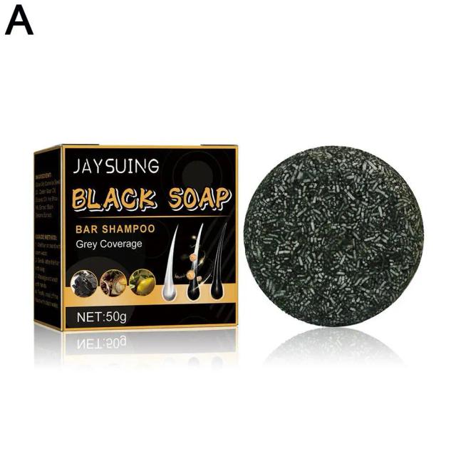Barra de Champô e Condicionador Orgânico para Escurecimento de Cabelos Grisalhos e Brancos, 60g e 50g