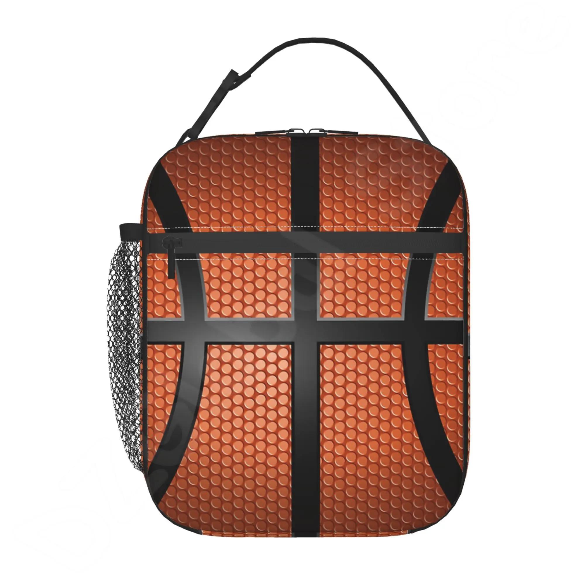 Lancheira de basquete esportiva bola, lancheira portátil isolada, mini saco térmico, de volta à escola, kit de refeição térmica para meninas e meninos - Image 1