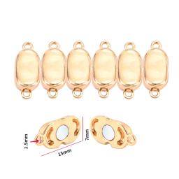 Jóias Fechos Magnéticos para Fazer Pulseira De Couro, Conectores Final De Ródio, Fit Pulseiras e Colar, 3 Conjuntos - Image 4