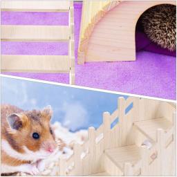 Escada De Escalada De Madeira Para Pequenos Animais De Escada De Escada De Animais Para Hamsters, Gerbos, Mouse, Acessórios Para Casa De Brincar - Image 6