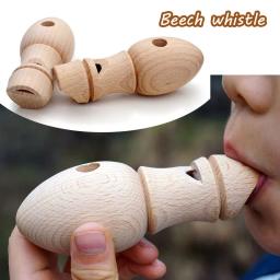Soprador de madeira para crianças, brinquedos musicais, apito de faia, flauta de trem, jogos montessorianos de 3 a 6 anos - Image 2
