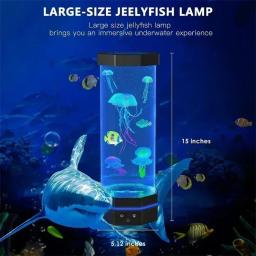Lâmpada LED Jellyfish-Mudando com controle remoto, plug-in USB, lâmpada Peixe Bolha, Lava Night Light, 17 cores - Image 1