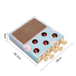 Produtos para animais de estimação multifuncionais interativos, Brinquedos enriquecidos com gatos interiores, Arranhador ondulado, Brinquedos engraçados do gato, Hamster - Image 6