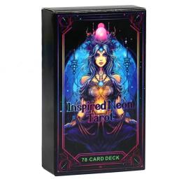 Inspirado Neon Tarot Baralho, Jogos de Adivinhação, Festa, Desktop Toy, Entretenimento Lazer, 18 + 78 Cartões, Sobre 10x6cm - Image 2