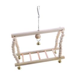 Pássaro suspensão ponte escada balanço pendurado quadro de escalada brinquedo para papagaio cor sólida pet gaiola acessórios - Image 2