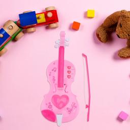 Puxar as guitarras de corda para crianças brinquedo educacional crianças instrumento em miniatura plástico música brinquedo violino - Image 3