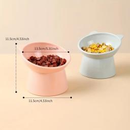 Criada anti-vômito Pet Food Bowls, Pet Food Bowl para gatos de face plana, proteger Pet's Spine, lava-louças, 1pc - Image 4
