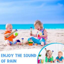 Rain Stick Brinquedos para Bebês, chocalho Shaker, Desenvolvimento Sensorial, Áudio Instrumento Musical, Rainmaker, 6-12 meses - Image 2
