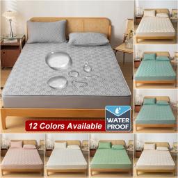 Capa de colchão à prova d'água, estofamento engrossado, tecido confortável, roupa de cama, conjunto de lençóis, protetor de colchão para casa - Image 2
