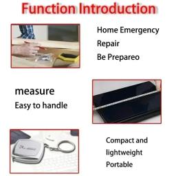 Régua retrátil portátil para fita métrica, mini ferramenta de construção, transportar, instrumentos de medição, chaveiro pequeno, 2m - Image 3