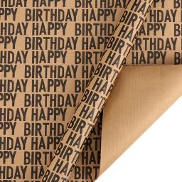 Papel De Embrulho Retro Kraft, Big Roll of Christmas Embrulho, Caixa de Presente, Casa, Feliz, Aniversário - Image 2