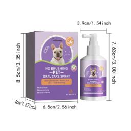 Cão e gatinho limpador oral, 50ml, spray para limpar o dente, desodorante, anti-cálculo, pet fornecimentos - Image 5