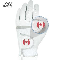 Luvas de golfe com marcador magnético de folha de bordo vermelho, leve, respirável, design destacável para esportes ao ar livre, golfe, equitação - Image 5