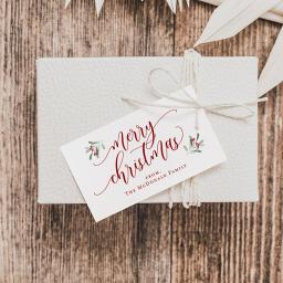 Cartão de agradecimento personalizado para convidados, Custom Feliz Natal Shower Party Decorações, Minimalista Abastecimento, Presente Tags - Image 5