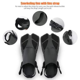 Ajustável Snorkel Swim Fins, Tamanho de Viagem, Curto, Adulto, Homens, Mulheres, Crianças, Open Heel Swimming Flippers, Snorkeling Diving - Image 4