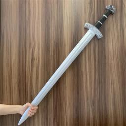 WW Medieval Cosplay Espada, Comandante Arma, Arma Prateada, Papel de suporte, Asuporte, Faca Fantasma, Modelo PU, Presente de brinquedo - Image 3