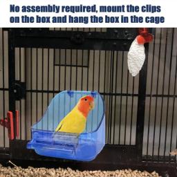 Banheira de água para pássaros multifuncional, gaiola para animais de estimação, tigela suspensa, papagaio, piscina de pássaros, conveniente, grossa e resistente para pássaros pequenos - Image 5