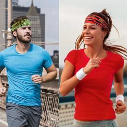 Elástico esporte bandana fitness yoga sweatband ginásio ao ar livre correndo tênis basquete esqui respirável faixas de cabelo das mulheres dos homens moda - Image 2