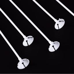 100 jogos/lote 40cm látex balão vara branco pvc hastes balões titular varas com copo festa suprimentos decoração acessórios - Image 6