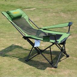 Cadeira de acampamento ao ar livre dobrável e portátil, cadeira relaxante, espreguiçadeira de praia, caminhada ergonômica da natureza, espreguiçadeira - Image 3