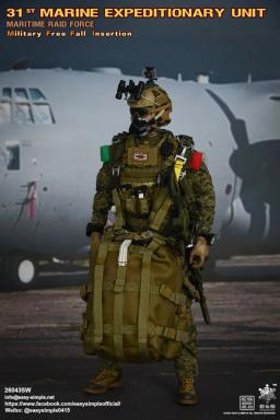Fácil e simples es 26043sd 1/6 marines queda livre pára-quedas militar homem combate uniforme com armas 12 Polegada figura de ação modelo - Image 5