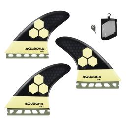 Conjunto de aletas propulsoras de prancha de surfe Tamanho M/L Honeycomb Desempenho de fibra de vidro Compatível com aba única ou aba dupla de várias cores - Image 4
