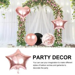 Conjunto de balões metálicos para aniversário, ouro rosa e preto, decoração do chuveiro do bebê, 67 unid por conjunto, 60 unid - Image 6
