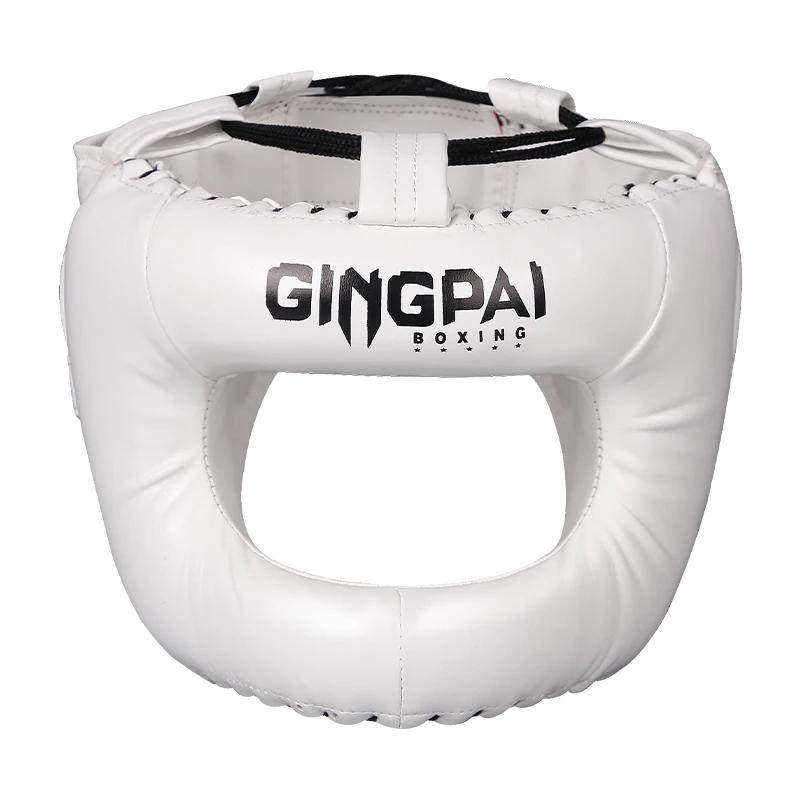 Profissional adulto das mulheres dos homens kick boxing sanda mma capacete proteção completa para proteger nariz livre feixe de combate engrenagem de cabeça de rosto inteiro - Image 1