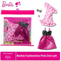 Autêntico barbie boneca moda conjunto de roupas guarda-roupa vestir-se meninas brinquedo acessórios crianças playtime bonecas realistas - Image 2