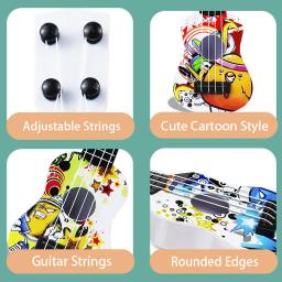 Simulação Mini Guitarra para Crianças, Ukulele, Instrumentos Musicais, Brinquedo Iniciante, Educação Infantil, Presente para Crianças, 4 Cordas - Image 6